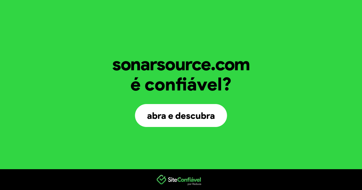 O site sonarsource.com é confiável?