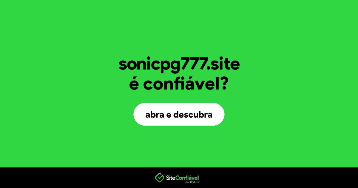 O site sonicpg777.site é confiável?