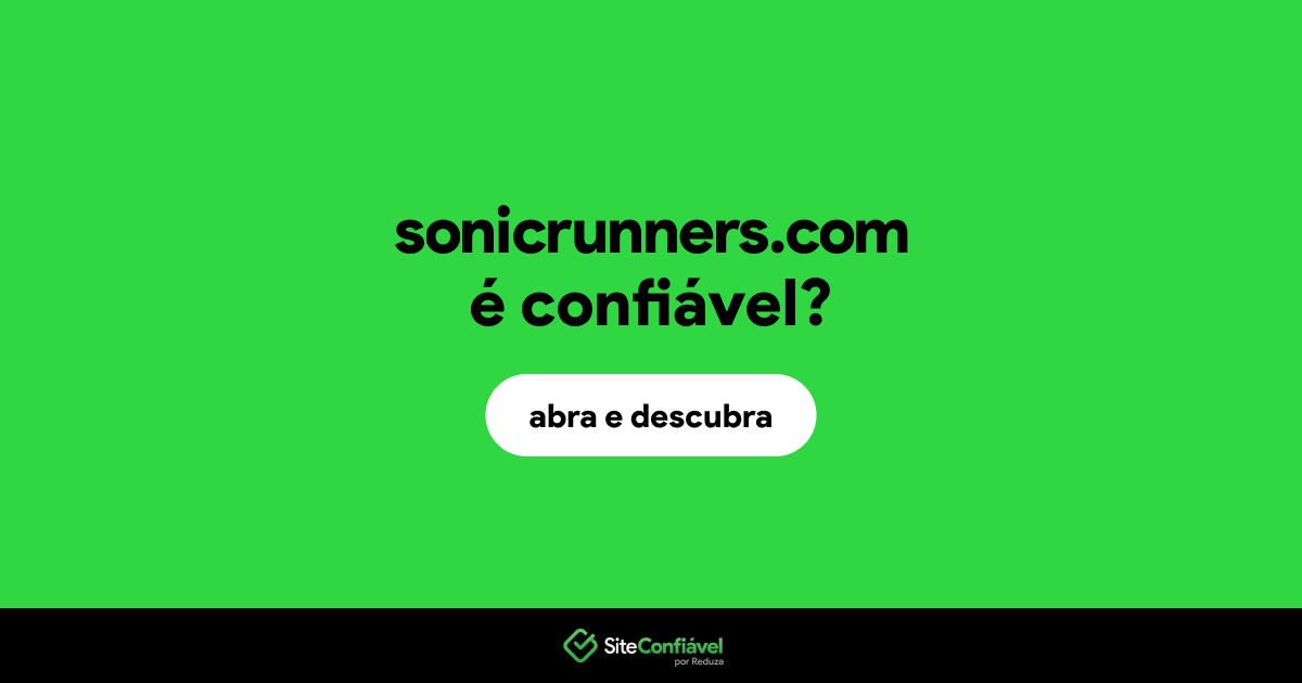 O site sonicrunners.com é confiável?