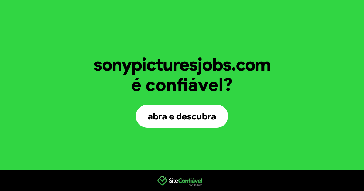 O site sonypicturesjobs.com é confiável?