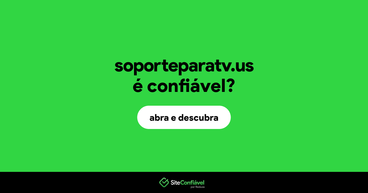 O site soporteparatv.us é confiável?