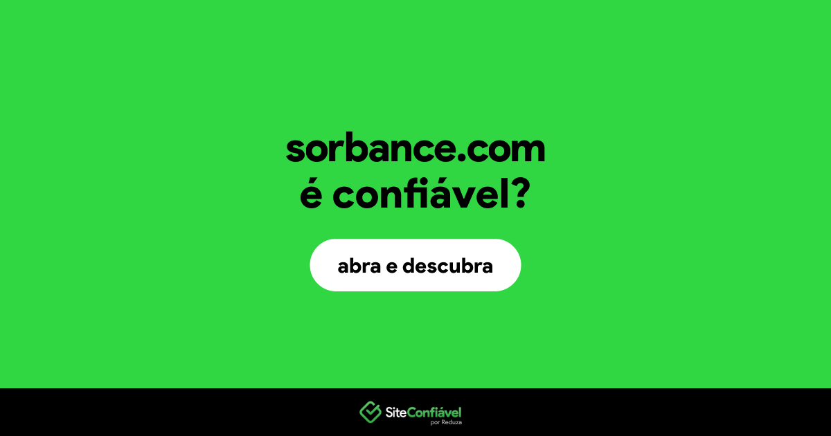 O site sorbance.com é confiável?