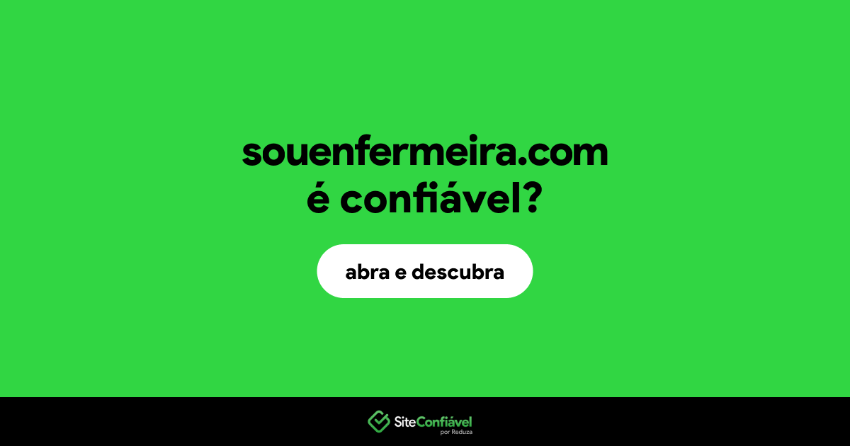 O site souenfermeira.com é confiável?