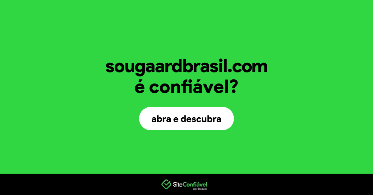O site sougaardbrasil.com é confiável?