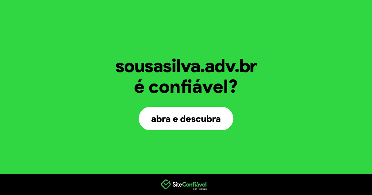 O site sousasilva.adv.br é confiável?