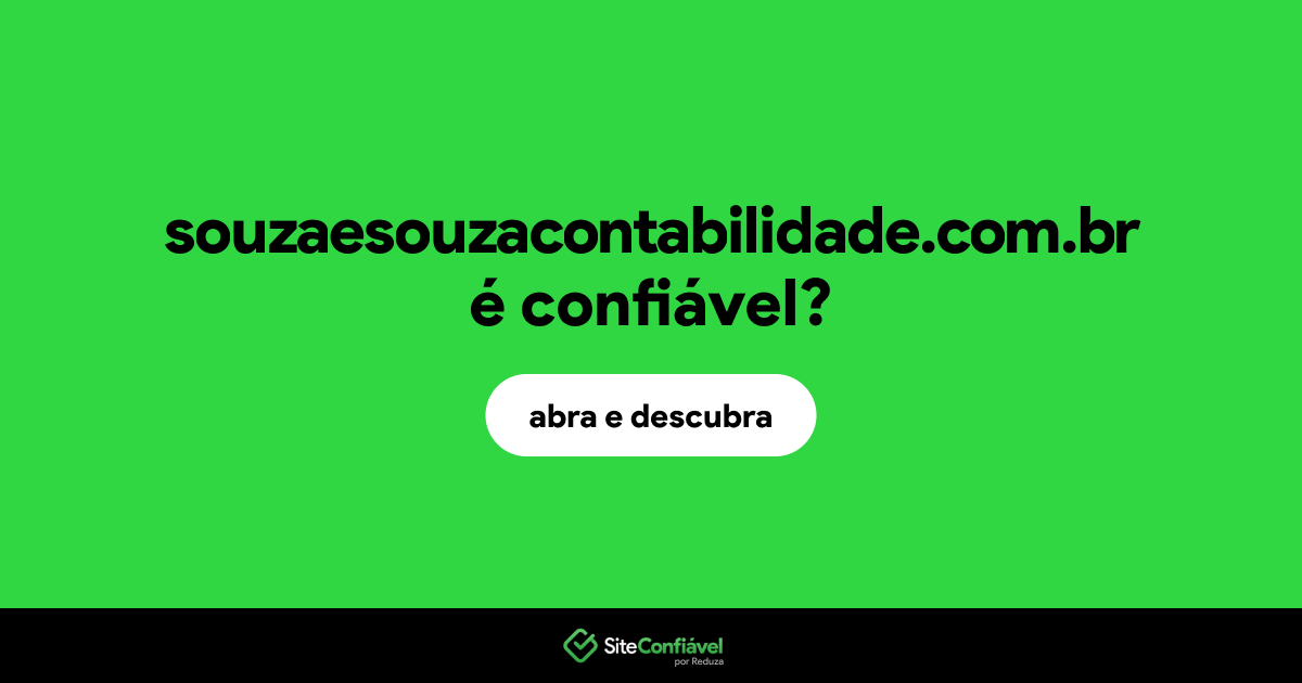 O site souzaesouzacontabilidade.com.br é confiável?