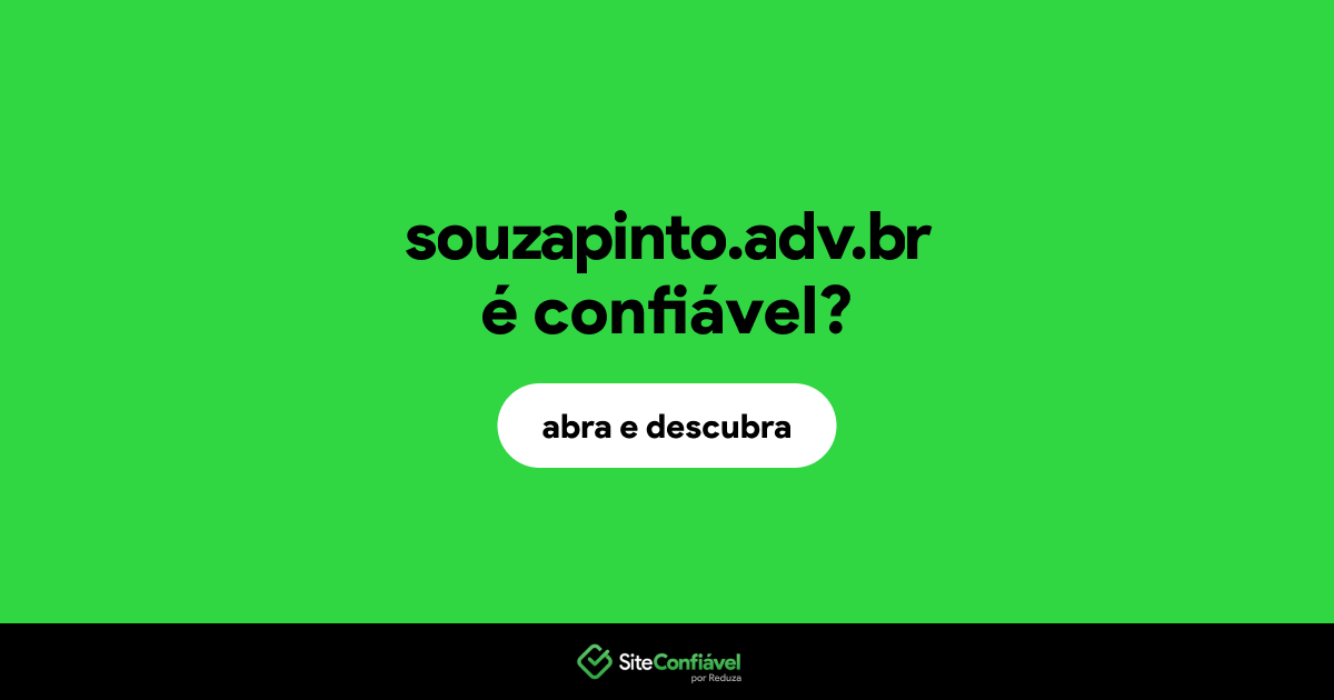 O site souzapinto.adv.br é confiável?