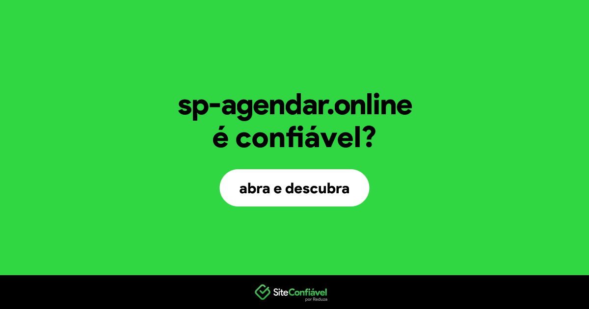 O site sp-agendar.online é confiável?