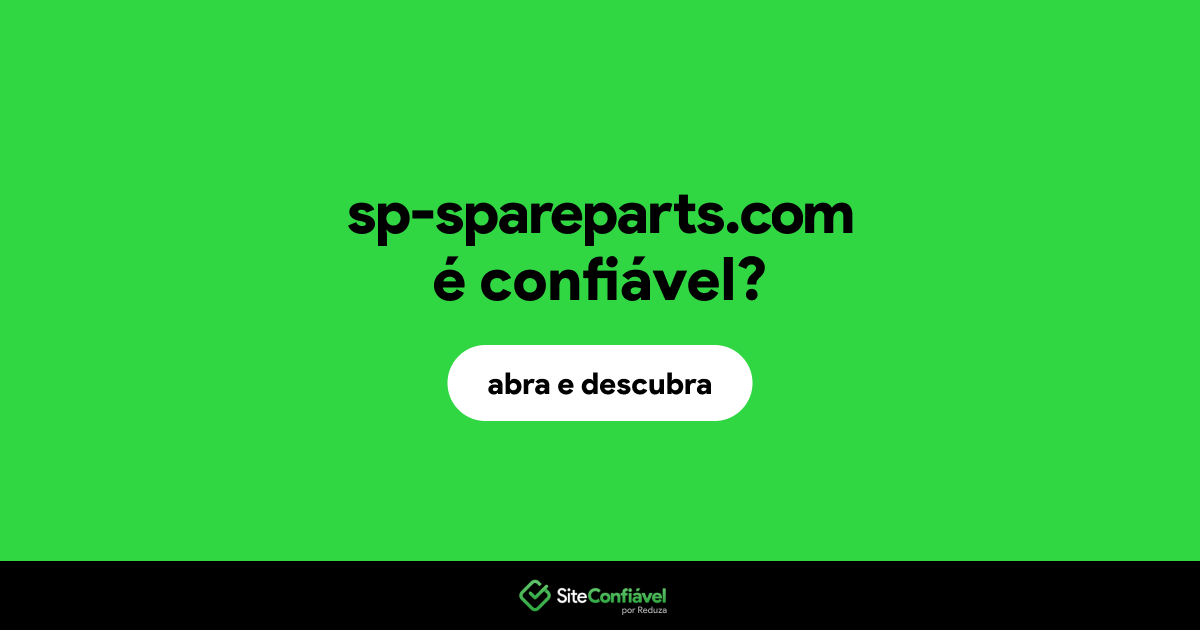 O site sp-spareparts.com é confiável?