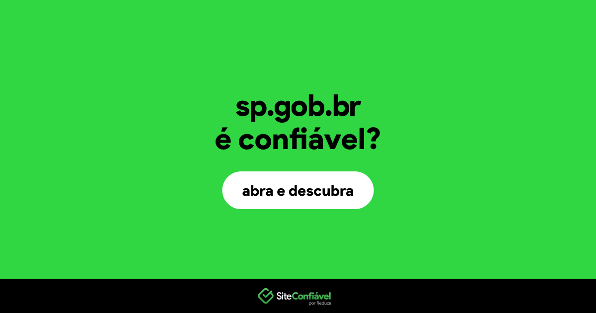 O site sp.gob.br é confiável?