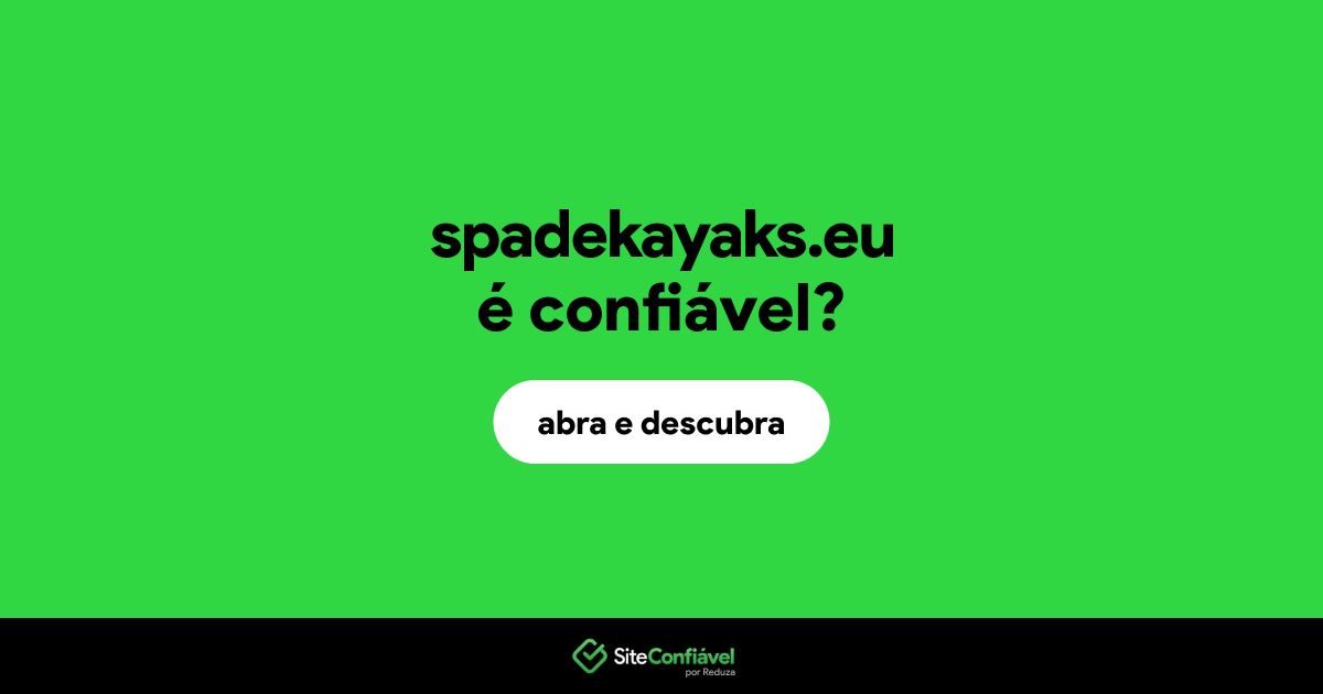 O site spadekayaks.eu é confiável?
