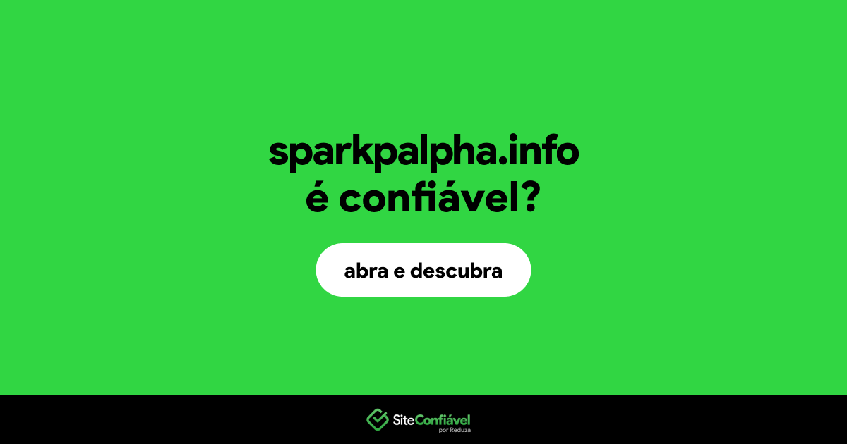 O site sparkpalpha.info é confiável?