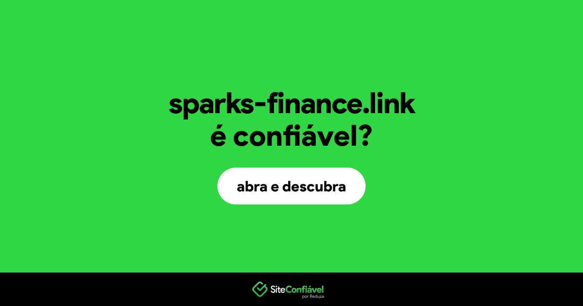 O site sparks-finance.link é confiável?