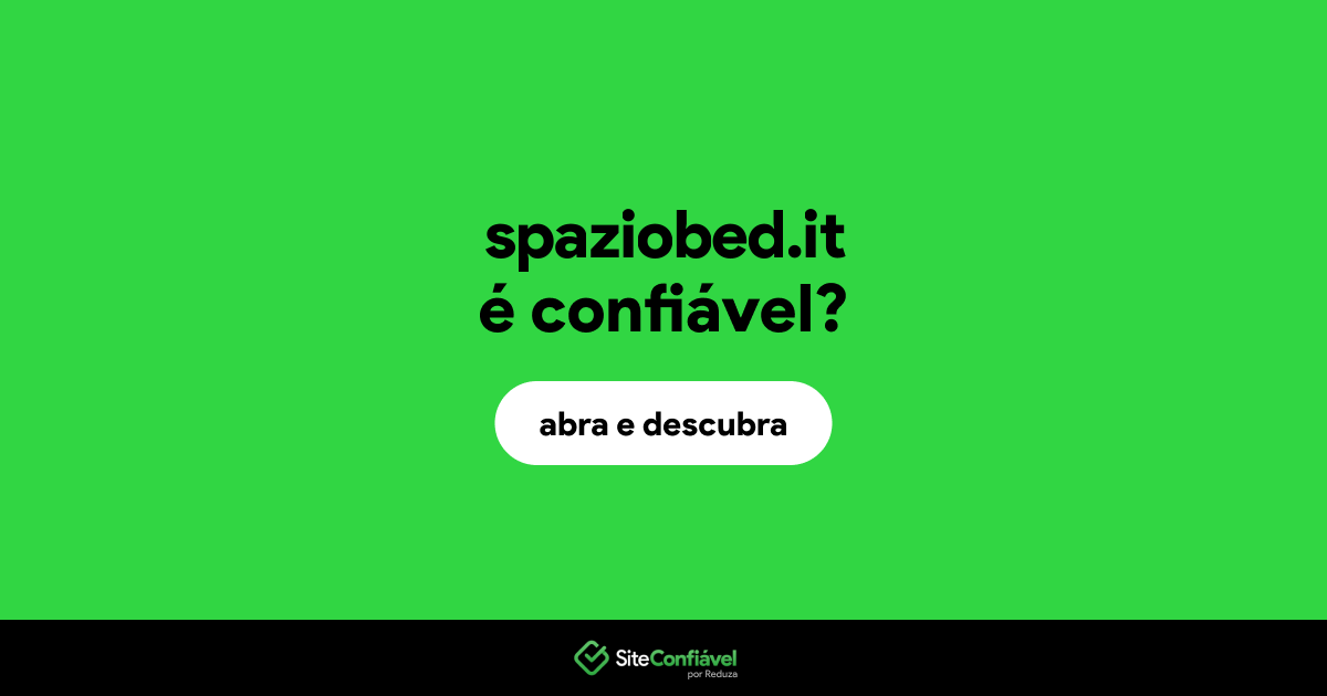 O site spaziobed.it é confiável?