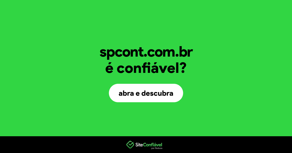 O site spcont.com.br é confiável?
