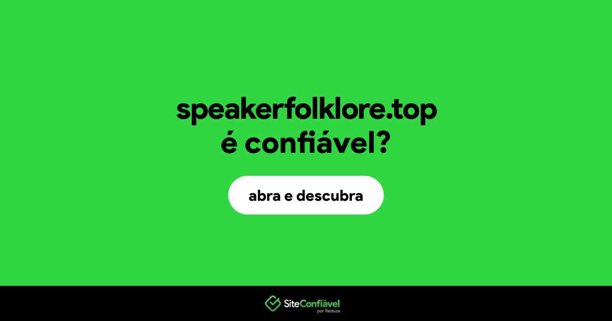 O site speakerfolklore.top é confiável?