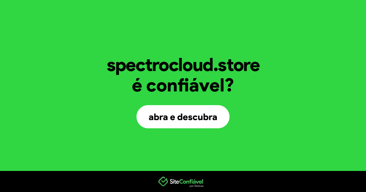 O site spectrocloud.store é confiável?