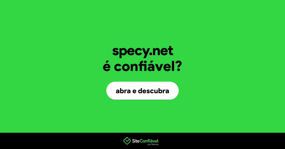 O site specy.net é confiável?