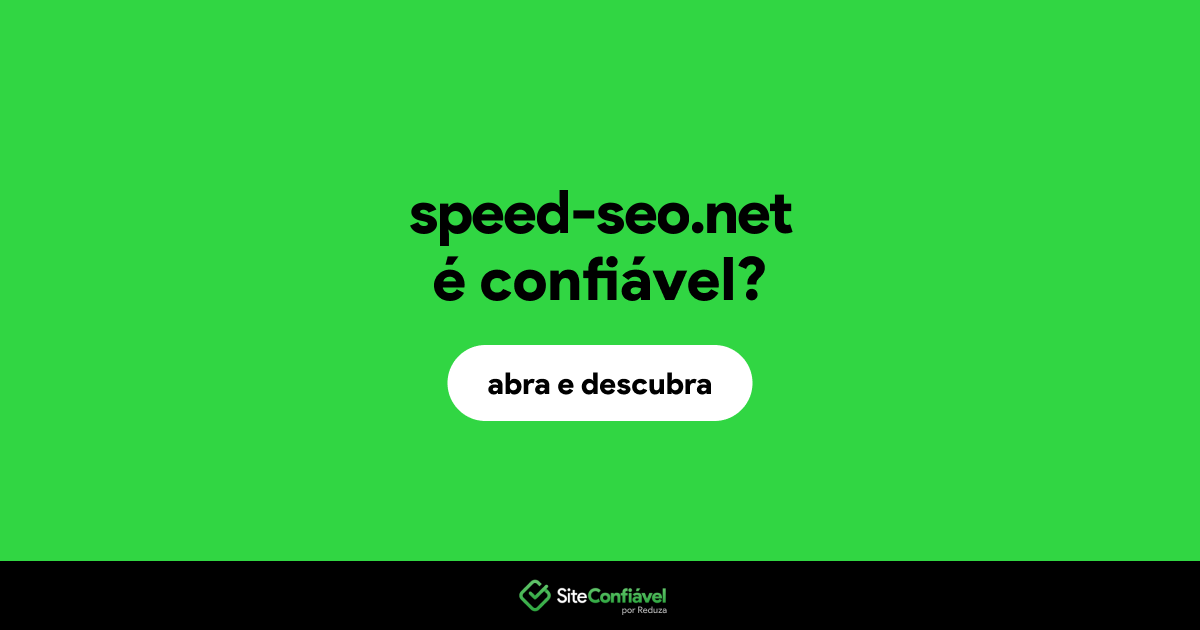 O site speed-seo.net é confiável?