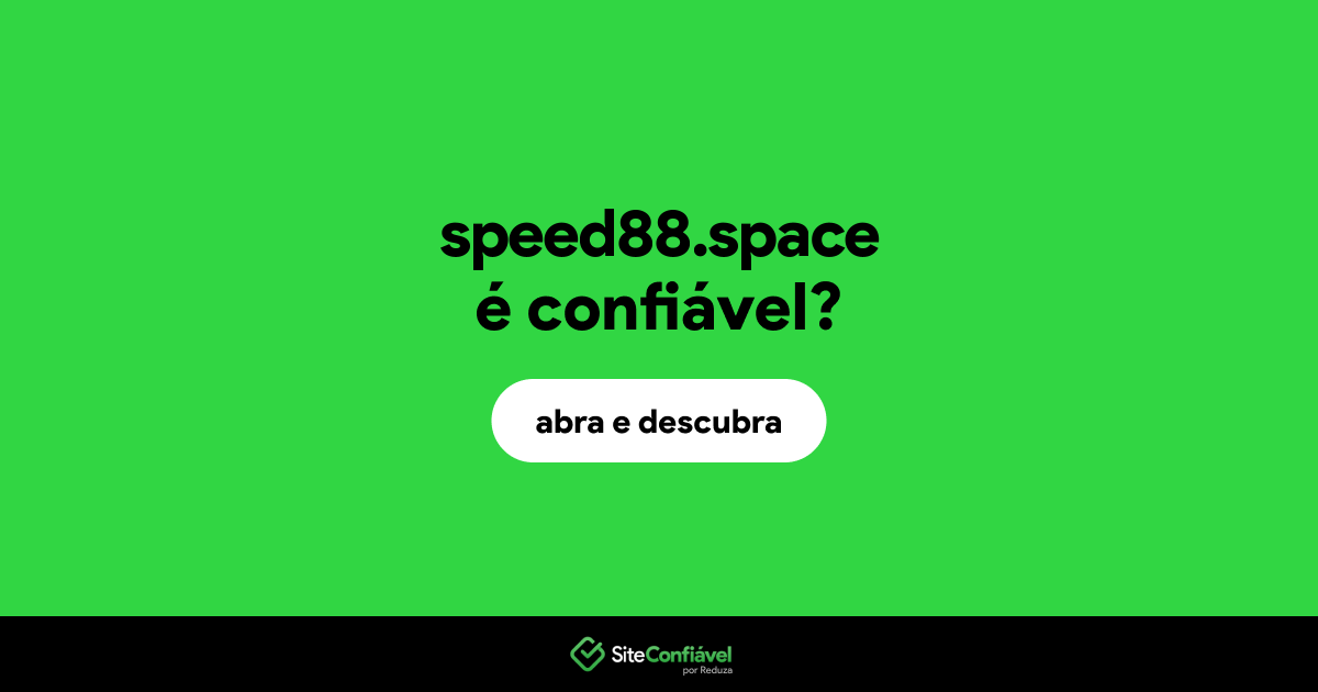 O site speed88.space é confiável?