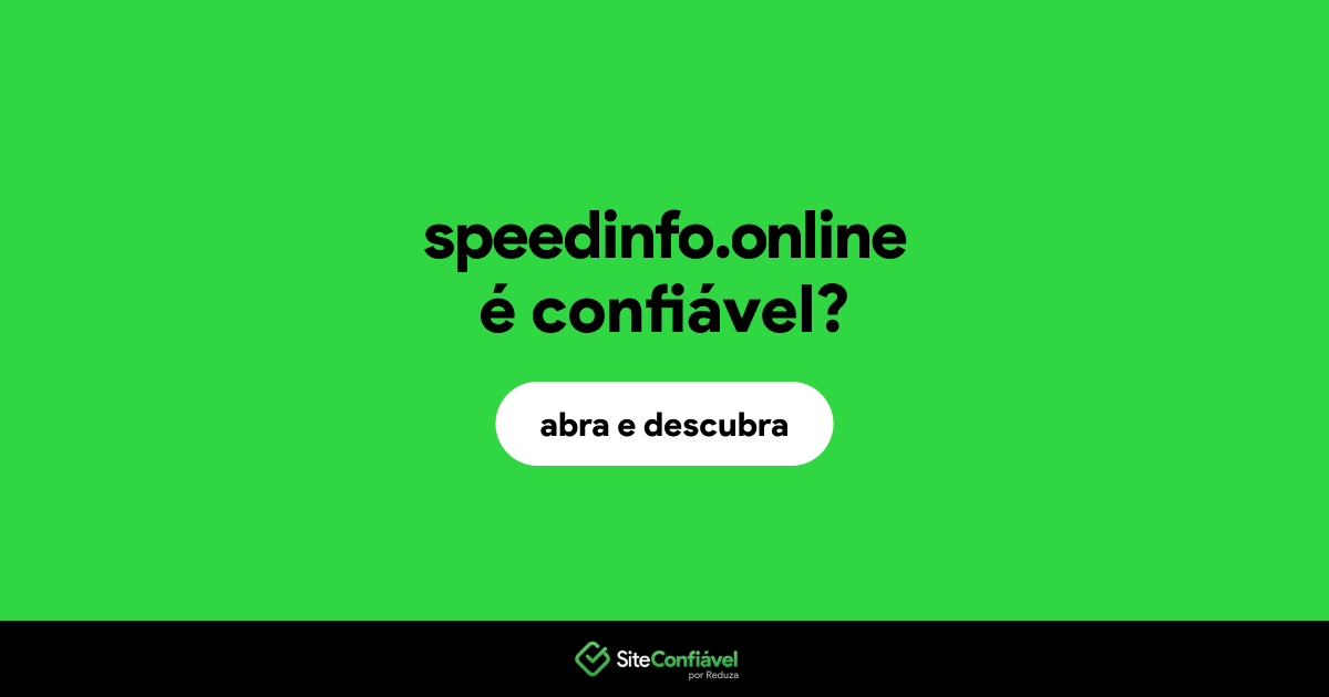 O site speedinfo.online é confiável?