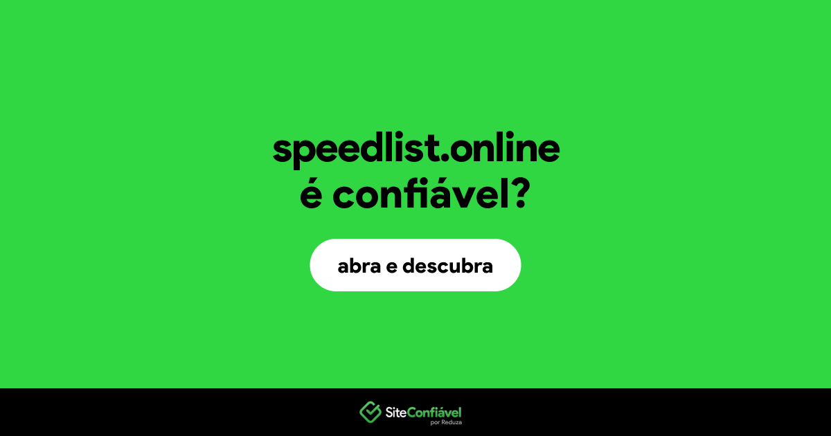 O site speedlist.online é confiável?