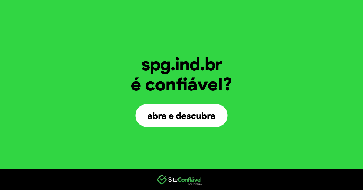O site spg.ind.br é confiável?