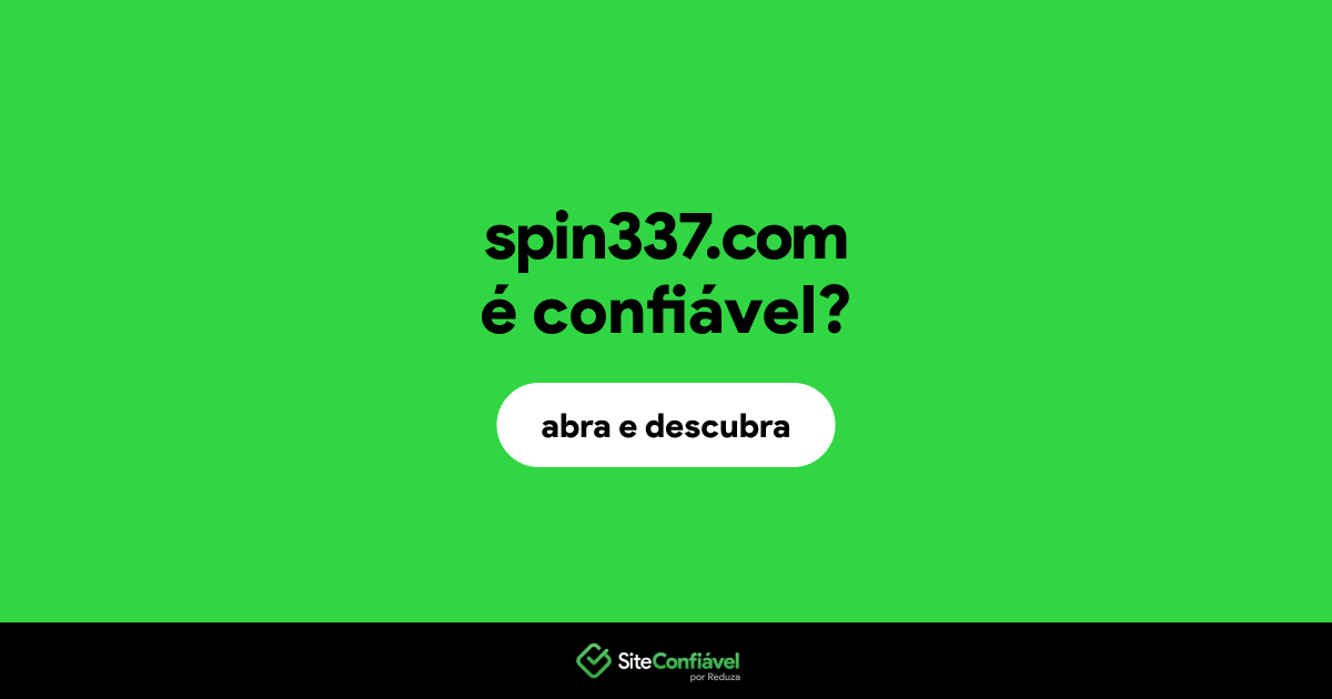 O site spin337.com é confiável?
