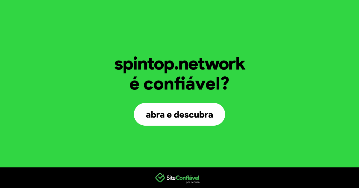 O site spintop.network é confiável?
