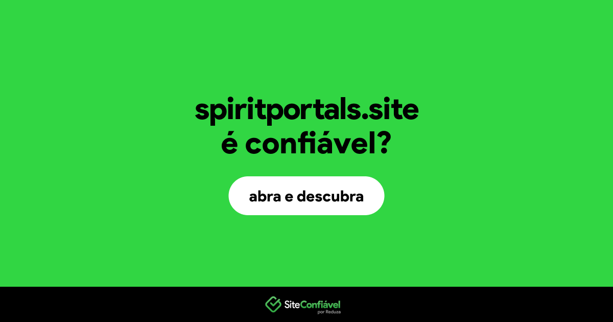 O site spiritportals.site é confiável?