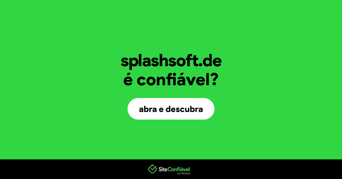 O site splashsoft.de é confiável?