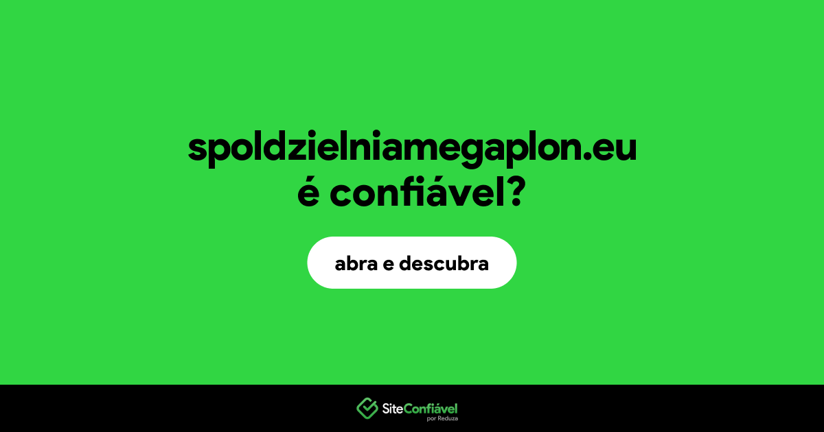O site spoldzielniamegaplon.eu é confiável?