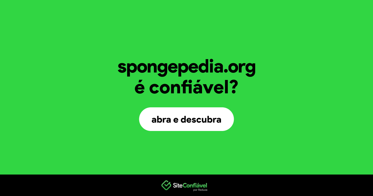 O site spongepedia.org é confiável?
