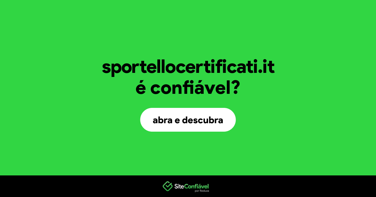 O site sportellocertificati.it é confiável?