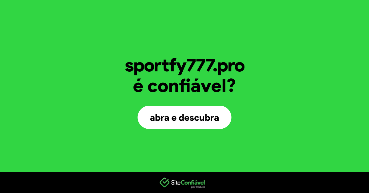 O site sportfy777.pro é confiável?