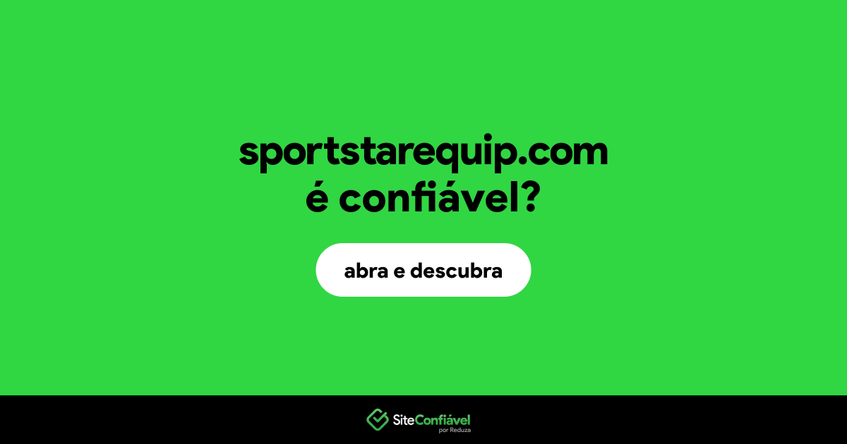 O site sportstarequip.com é confiável?