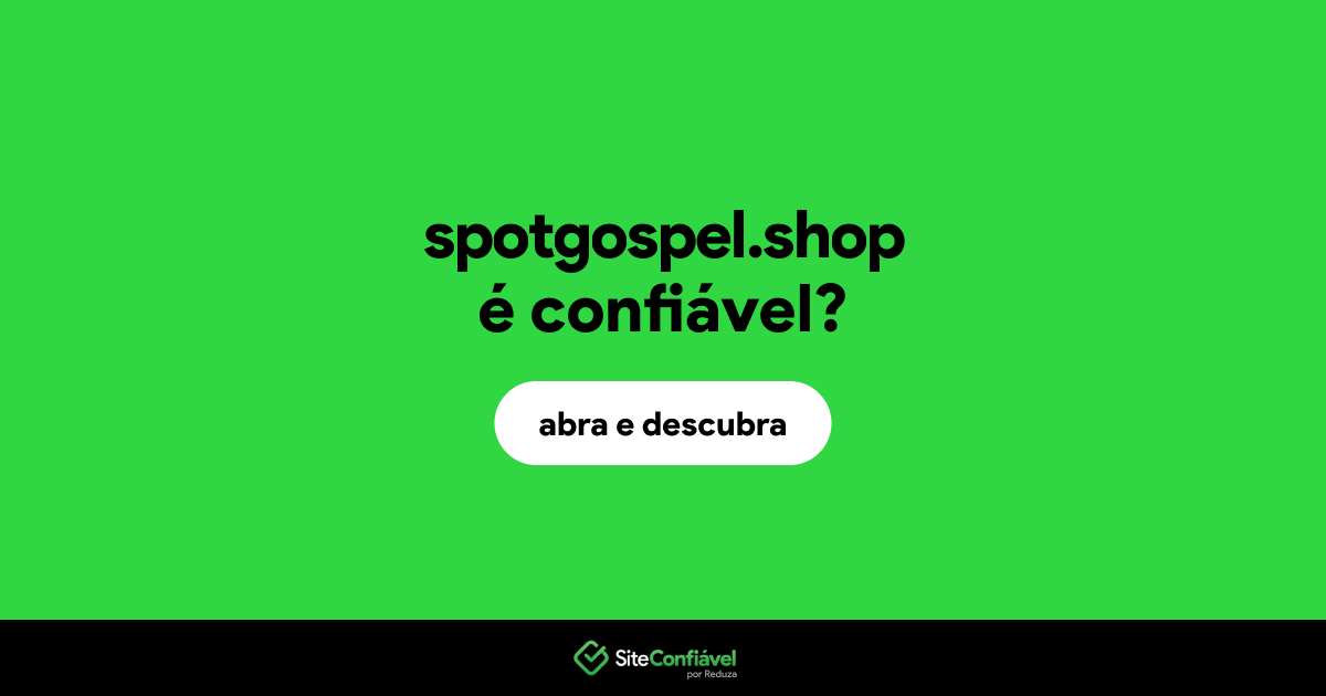 O site spotgospel.shop é confiável?