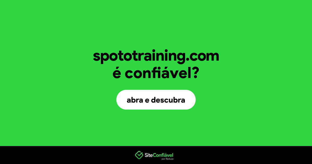 O site spototraining.com é confiável?