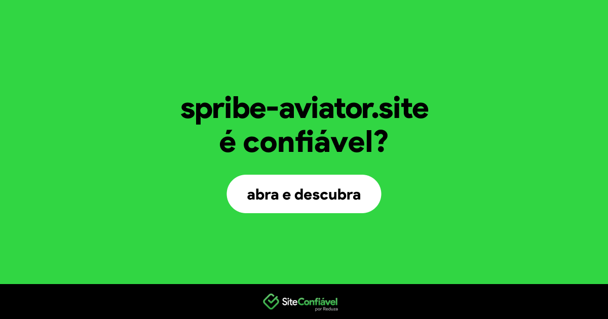 O site spribe-aviator.site é confiável?