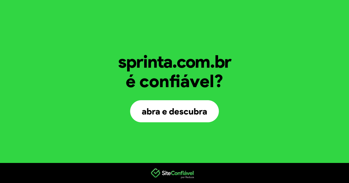 O site sprinta.com.br é confiável?