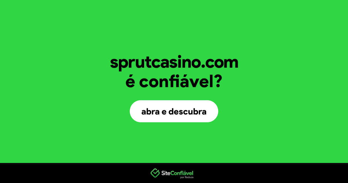 O site sprutcasino.com é confiável?