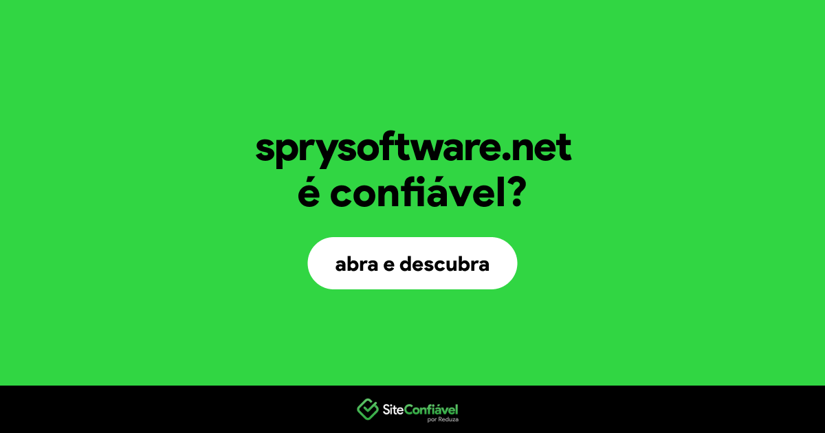O site sprysoftware.net é confiável?