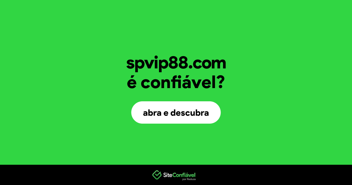 O site spvip88.com é confiável?
