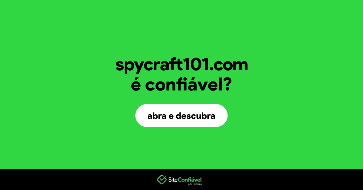 O site spycraft101.com é confiável?