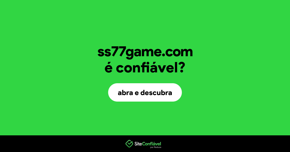 O site ss77game.com é confiável?