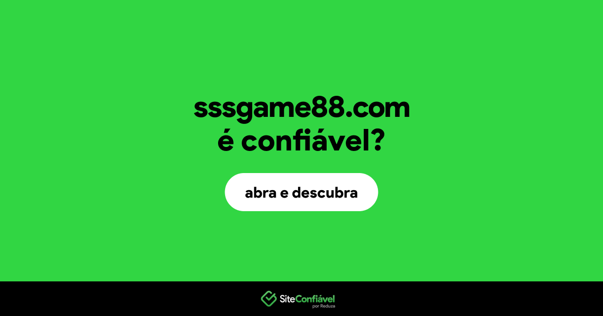 O site sssgame88.com é confiável?