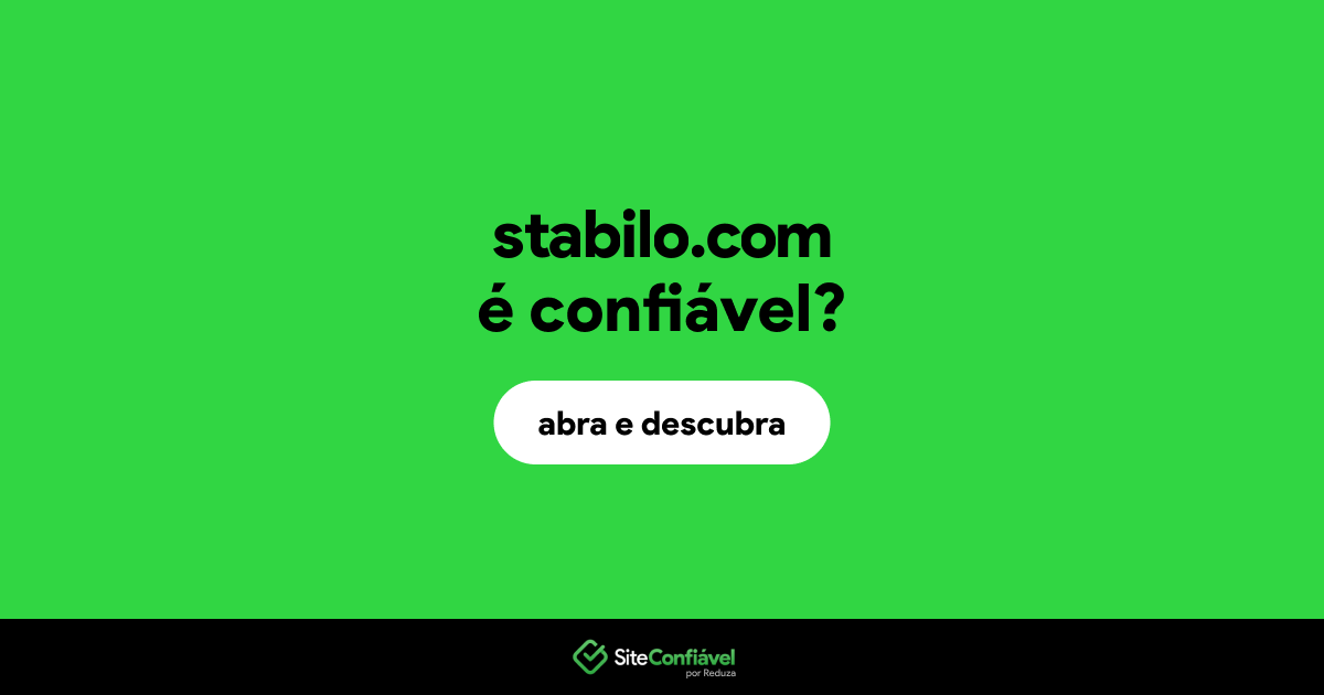 O site stabilo.com é confiável?