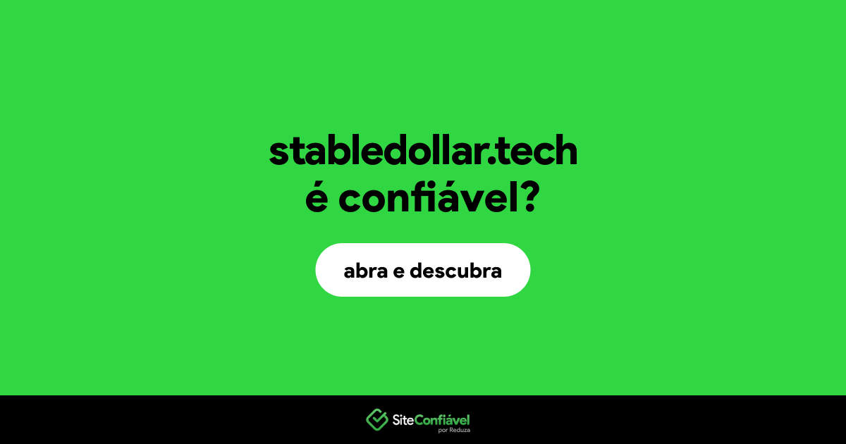 O site stabledollar.tech é confiável?
