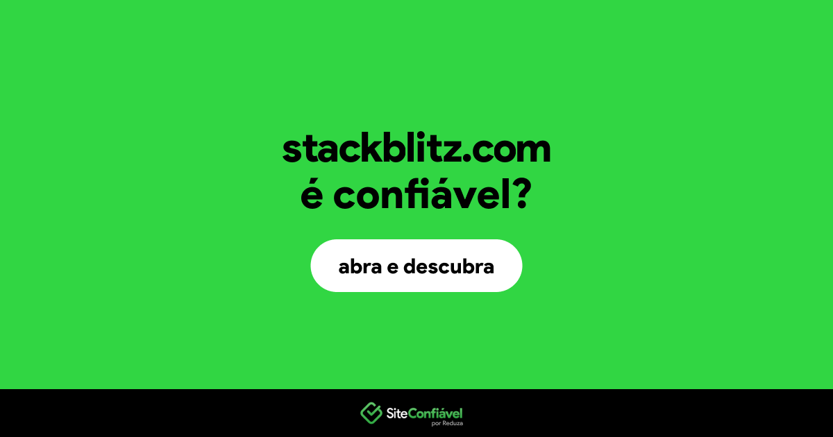 O site stackblitz.com é confiável?