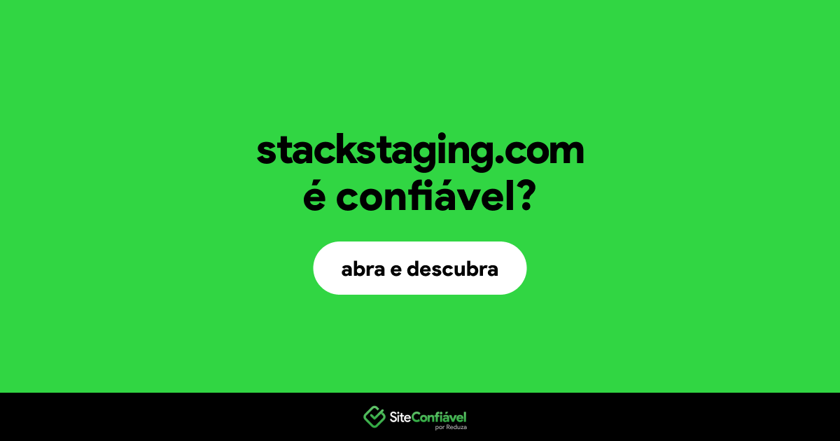 O site stackstaging.com é confiável?
